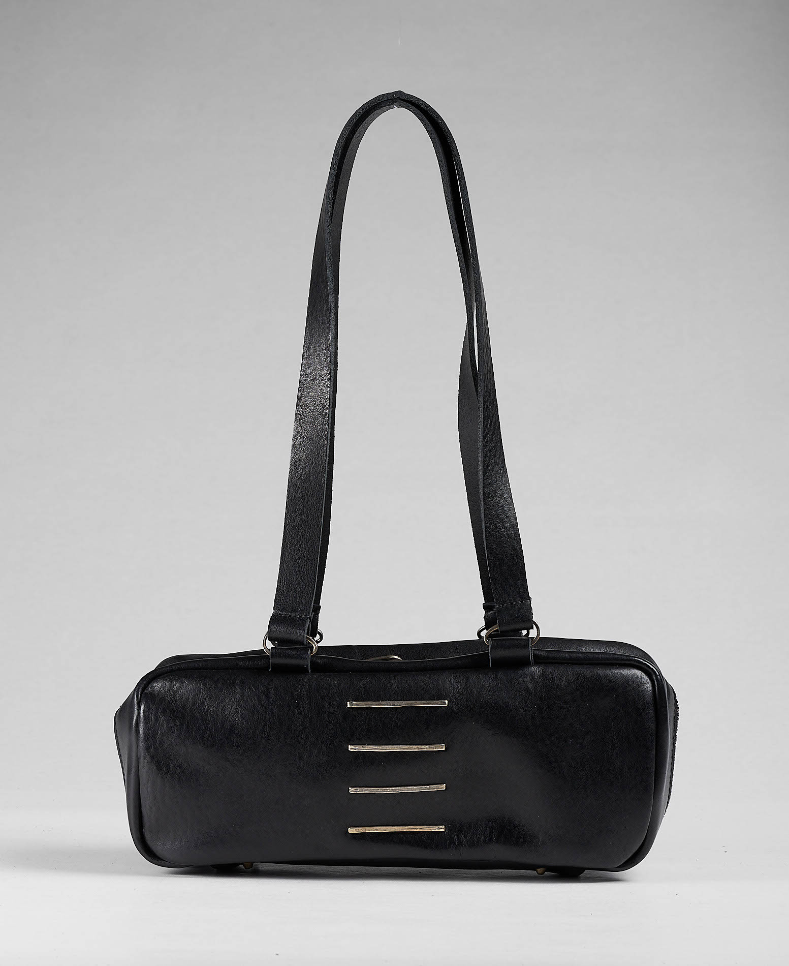 daniele basta leather and silver bags - FRONT